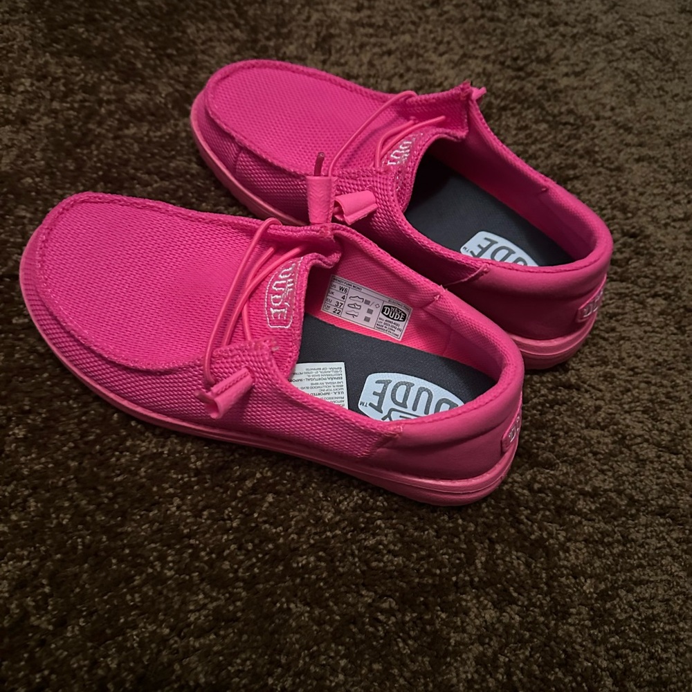 women's hot pink hey dudes